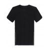 Design T-shirt pour hommes Mode Loose Fit  Solid Color Zipper - Noir XL