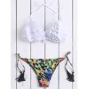 Bikini Set Séduisante Halter Leopard Imprimer lacets Femmes - Blanc M