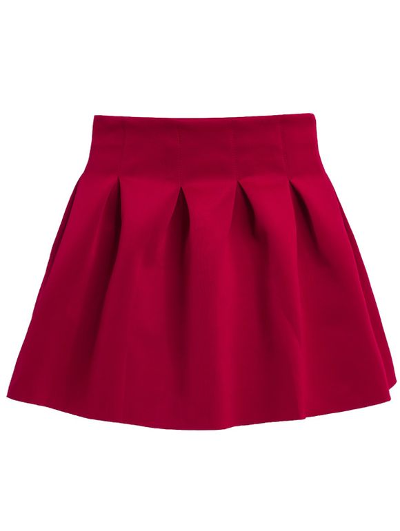Sweet Ball Candy Color Skirt For Women - Rouge vineux L