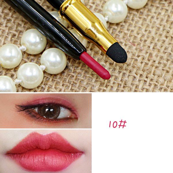 

Cosmetic 15 Colours Double-End Brighten Lip Liner Highlight Silkworm Pencil Eyeliner pencil, 10