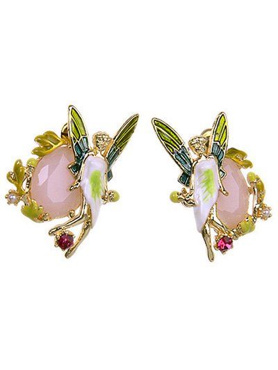 

Chic Faux Gem Butterfly Earrings, Colormix
