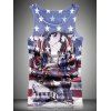 Star et Stripe Aigle 3D Print Round Neck Men 's Tank Top - multicolore L
