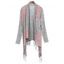 Cardigan élégant col manches longues asymétriques Bordées Femmes - Gris M