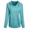 Active Candy Color Hooded Pocket Spliced Pullover Hoodie For Women - Vert Menthe S