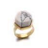 Chic Hexagon Stone Ring - d'or 