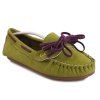Loisirs Coutures et Suede design Femmes  's Chaussures plates - Herbe Verte 38