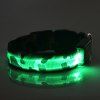 Eye-Catching Motif LED Luminous Night Walk Camouflage collier pour chiens - Céladon S