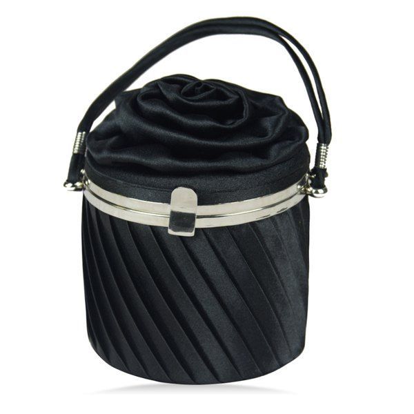 [17% OFF] 2021 Trendy Black Color And Hasp Design Women's Evening Bag ...