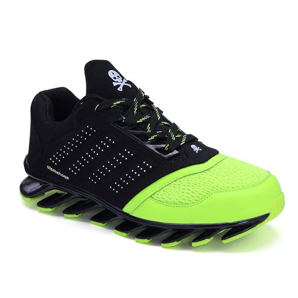 Stylish Breathable and Color Splicing Design Men's Athletic Shoes - néon Verte 44