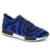 Fashionable Color Splicing and Lace-Up Design Men's Athletic Shoes - Bleu et Noir 44