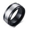 Chic Alloy Rotatable Jewelry Ring For Men - Argent et Noir ONE-SIZE