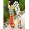 Élégant Colorful imprimé ethnique larges Pantalon pour les femmes - multicolore L