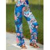 Ethnic Women's Paisley Wide Leg Exumas Pants - Bleu profond L