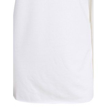 2018 Sweet Women's V-Neck White Long Sleeve Sweatshirt WHITE XL In ...