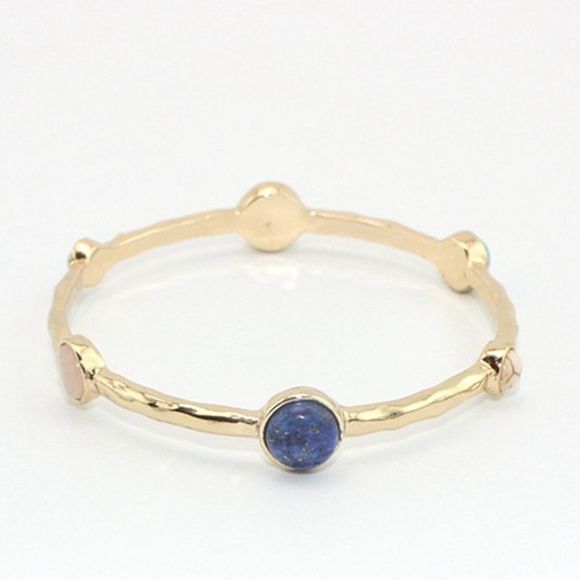 Trendy Faux Turquoise Gem Oval Bracelet pour les femmes - Bleu 