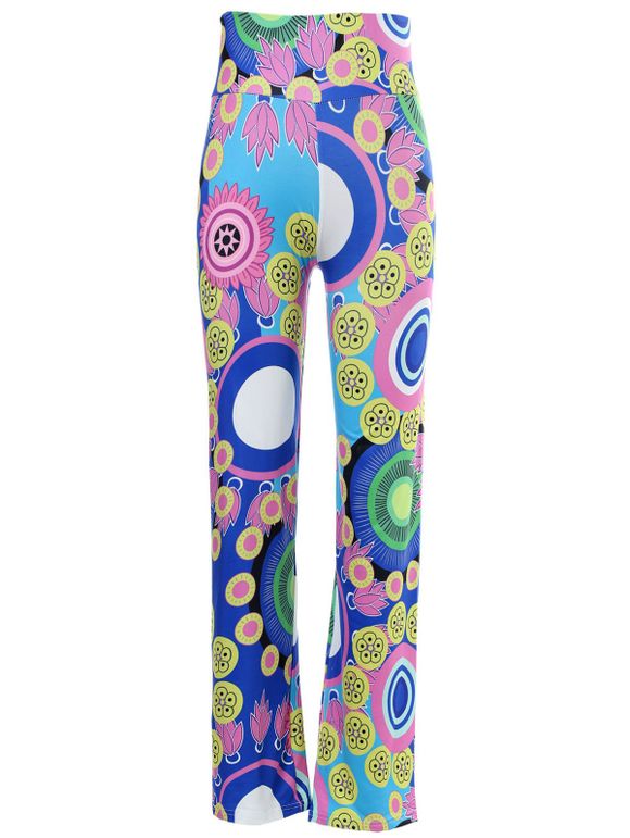 Casual Mid-Waisted Colorful Pantalon ample Exumas pour les femmes - multicolore S