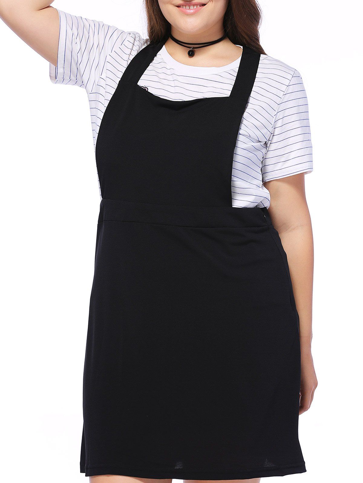 plus size pinafore dress