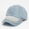Fashion Outdoor Summer Sunscreen Do Old Jeans Baseball Cap - Bleu clair 