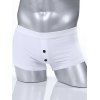 Boxers Pour Hommes Design Bouton Couleur Solide - Blanc XL