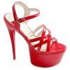 Sandales plate-forme élégante et Super High Heel design Femmes  's - Rouge 38