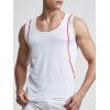 Linellae design col rond Quick-Dry solide Tank Top Hommes Couleur  's - Blanc XL
