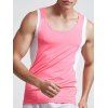 Linellae design col rond Quick-Dry solide Tank Top Hommes Couleur  's - Rose M