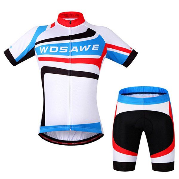 

Fashionable Outdoor Windproof Short Sleeve Jersey + Shorts Cycling Suits For Men, Colormix