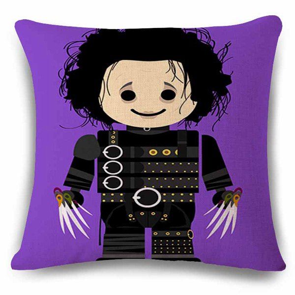 

Gothic Cartoon Character Design Square Shape Pillowcase, Violet rose