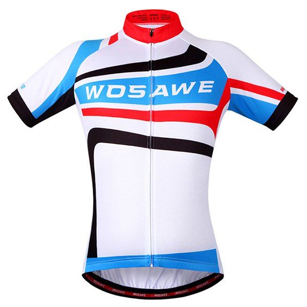 

Chic Quality Simple Style Full Zipper Short Sleeve Summer Cycling Jersey For Men, Colormix