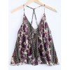 Ethnic Style Tassel Spaghetti Strap Print Tank Top For Women - Violet ONE SIZE(FIT SIZE XS TO M)