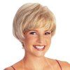 Elégant Blond clair mixte droite capless courte perruque synthétique pour les femmes - multicolore 