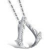 Gorgeous Engraved Hollow Out Water Drop Necklace For Women - Argent 