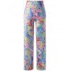 Causal Women's Elastic Waist Pattern Printing Pants - multicolore ONE SIZE(FIT SIZE XS TO M)