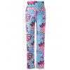 Femmes Causal  's taille élastique Pantalon imprimé floral - multicolore ONE SIZE(FIT SIZE XS TO M)