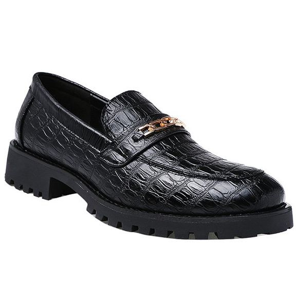 Trendy Noir Couleur et gaufrage Conception Hommes d  'Formal Shoes - Noir 43