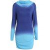 Sweatshirt à capuche Charme Ombre à capuche couleur longue pour les femmes - Bleu M