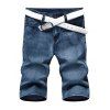 Men 's  Summer Zip Fly jambes droites Denim Shorts - Bleu 36