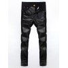 Pantalon en cuir Splice design Denim Men 's  Noir et - Noir 33