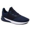Fashionable Solid Color and Mesh Design Men's Athletic Shoes - Bleu 44