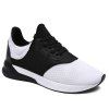 Fashionable Colour Block and Mesh Design Men's Athletic Shoes - Blanc et Noir 40