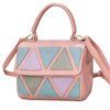 Stylish Geometric Pattern and Color Block Design Women's Tote Bag - Rose 