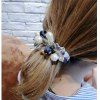 Graceful Teardrop Faux Pearl and Crystal Charming Hair Claw For Women - Cadetblue 