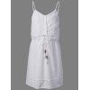Coton élégant Jacquard robe harnais pour les femmes - Blanc Naturel M