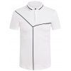 T-Shirt Men 's Slim Fit  Solid Color Polo - Blanc 2XL
