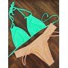 Sennit Embellished Halter Neck Bikini Set de Sweet femmes - Vert clair M