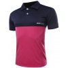 Gym T-Shirt Men 's  Casual Color Block - Violacé rouge 2XL