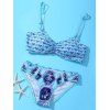 Élégant imprimé tribal Spaghetti Strap femmes s 'Bikini Set - Lac Vert XL