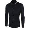 Casual Plus Size manches longues Button-down shirts pour homme - Noir 3XL