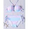 Self mignon Tie Neck Halter Bikini Set design Ombre - multicolore 2XL
