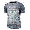 T-shirt Lettre 3D et Brick Imprimer col rond manches courtes hommes s ' - multicolore L